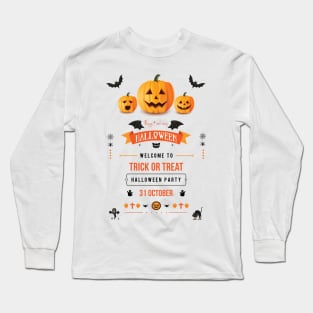 Halloween Welcome to Trick or Treat Decoration Long Sleeve T-Shirt